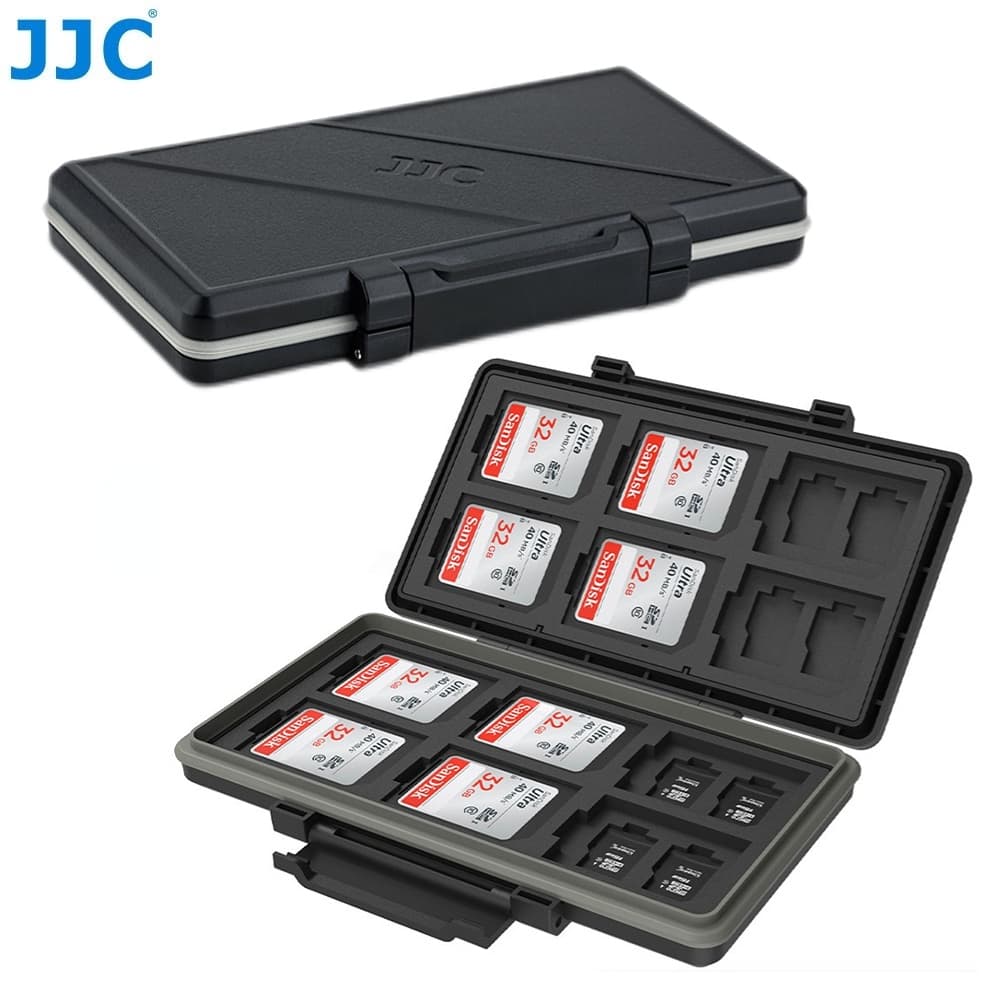 JJC 36 Slots estojo para cartão de memória Case SD / SDXC / SDHC/ Micro SD / SDHC / SDHC/ TF Camera Memory Card Case DSLR Mirrorless Acessórios
