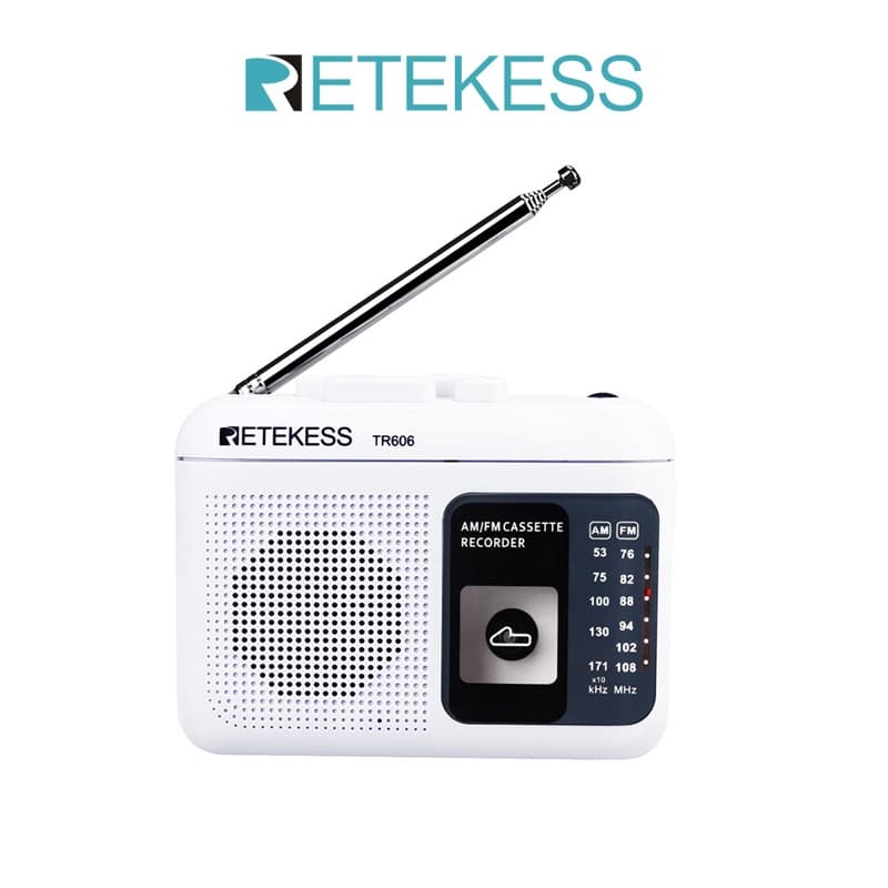 Retekess TR606 Cassette Player Com Rádio AM FM Portátil Gravador De Fita Walkman Suporte Para Fone De Ouvido