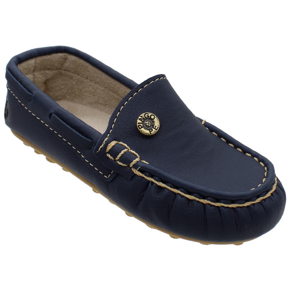 Sapato Mocassim Infantil Masculino Menino Pingo De Pé Azul