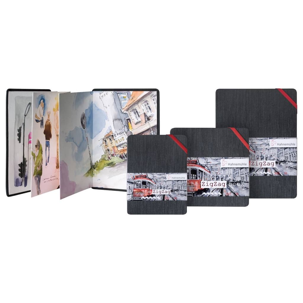 SKETCH THE ZIGZAG BOOK HAHNEMUHLE 300G/M2 14X14CM 18 FOLHAS