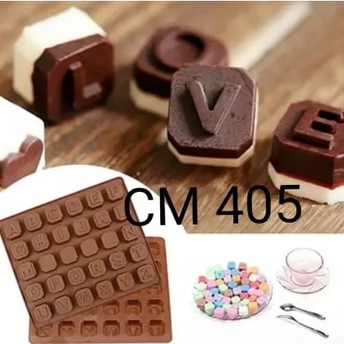 Molde de Silicone Chocolate Bombom Alfabeto - CM 405