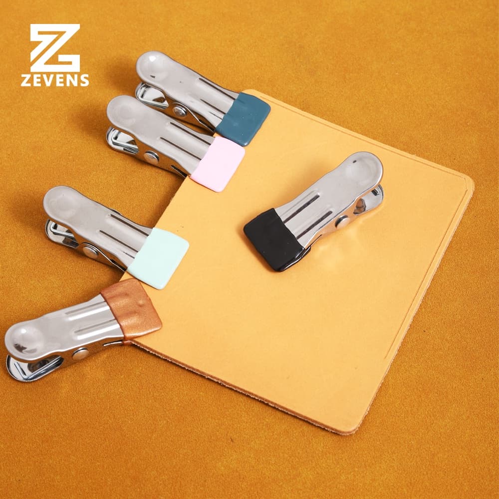 Clipe de cabeça de imersão, clipe de borda sem marcação, clipe de couro sem marcação, aço inoxidável, feito à mão, faça