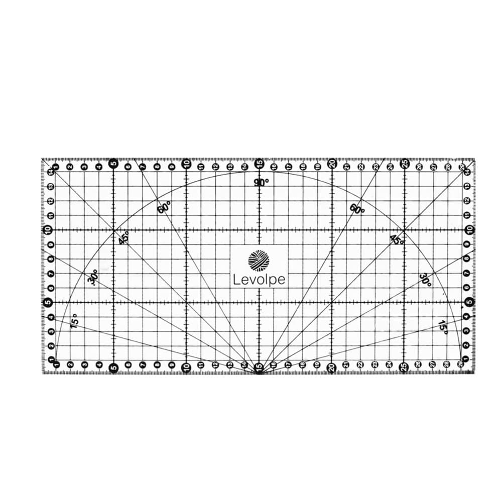 Régua Acrílico 15x30 Cm Milimetrada Patchwork Artesanato Scrapbook
