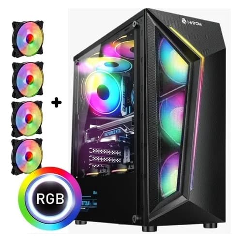 Gabinete Gamer Gb1713 Com 4 Fans Rgb Inclusas E C/ Nfe