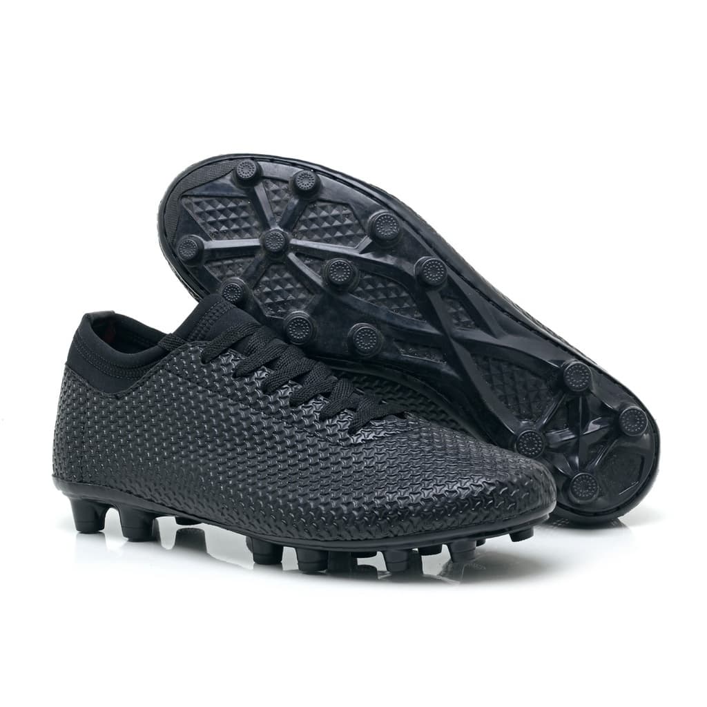 Chuteira de Futebol Campo Botinha Cano Alto Toda Preta Adulto Masculino Leve Confortável Lançamento