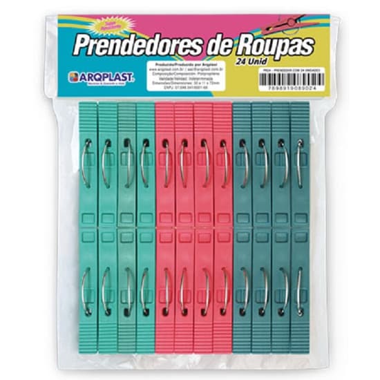 Pacote De Prendedor de Roupa Moderno Com 24 Unidades Pregador