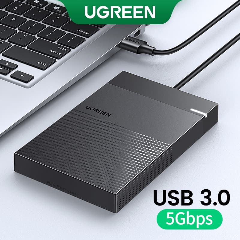 UGREEN Caso HDD 2.5 " Disko Rígido Recinto USB Tipo C 5 5Gbps Para SSD SATA 9.5 Milímetros Externo