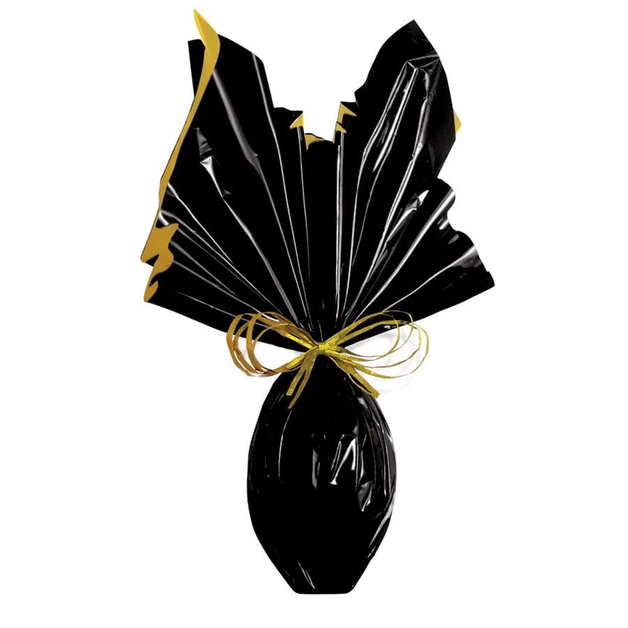 Folha para Ovos de Páscoa Double Face Acetinado Preto/Ouro 69 x 89 cm - 5 unidades - Cromus - Rizzo