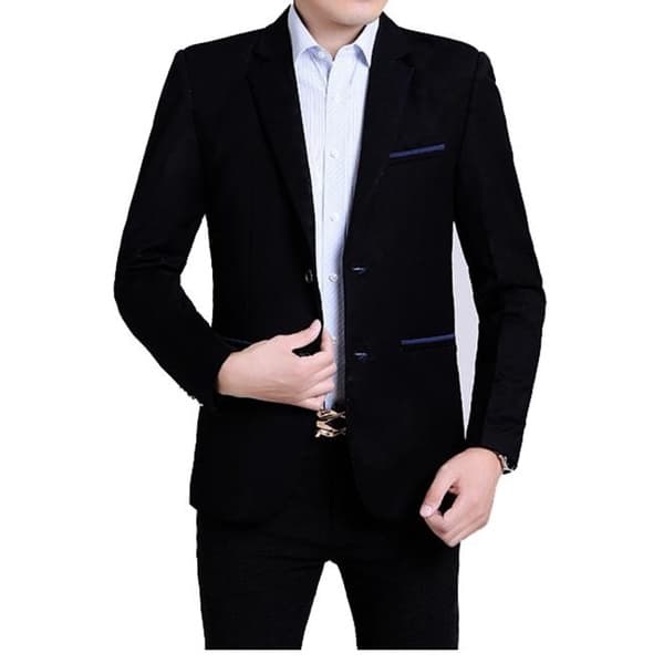 Ternos Blazer Masculinos Legais/Fatos Formais-S , Preto