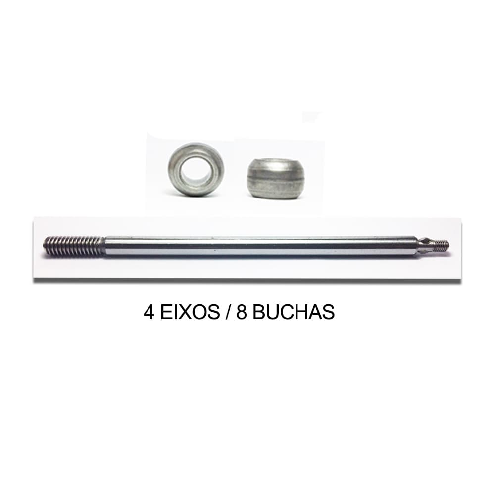 Kit 4 Eixos Arno Turbo Silencio Force 40Cm + 8 Buchas