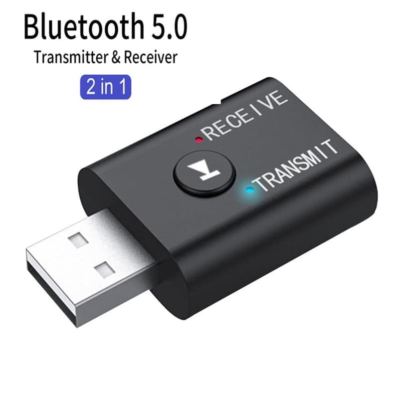 2 Em 1 Receptor Bluetooth 5.0 Kit Carro Suporte De Áudio Tx Rx Transmissor Aptx Aux Rca Usb Adaptador 3.5Mm Jack Para Fone De Ouvido