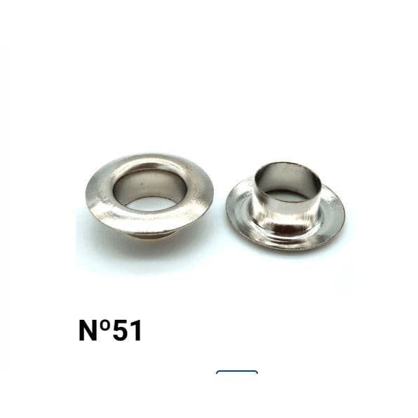 500 Peças Ilhos de ferro 51 niquelado