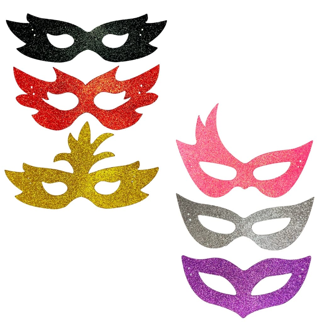 Kit 24 Máscara Carnaval Variadas P/Rosto Acessório Fantasia Festa