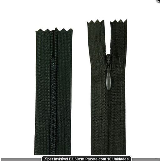 10 PECAS ZIPER INVISIVEL 20 CM