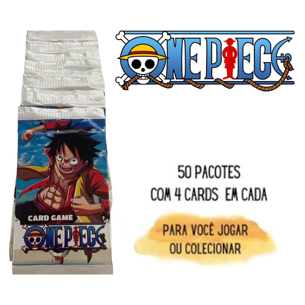 Kit 200 Cards One Piece Figurinhas Bater Bafo Duelar