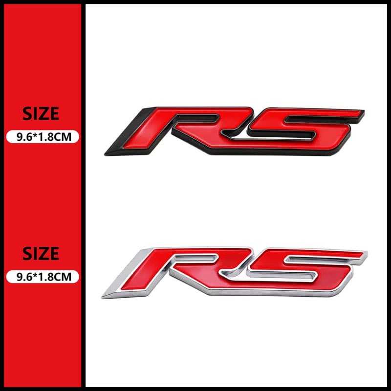 Para Chevrolet Trax Cruze Malibu Captiva Explorer Aveo RS Emblema De Estilo Autocolante Carro Crachá Decalque