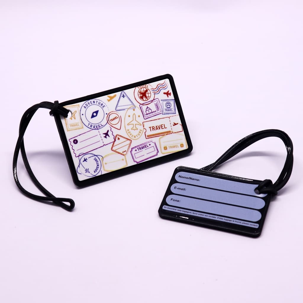 TAG DE MALA CARIMBOS - IDENTIFICADOR DE MALA E MOCHILAS