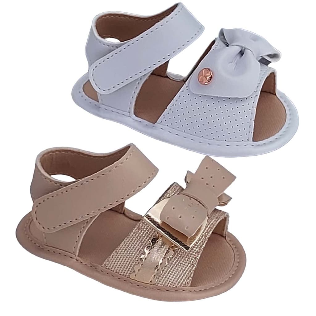 Promoção Kit 2 Pares Sandália Menina Tênis Sapatinho Bebê Feminino Infantil