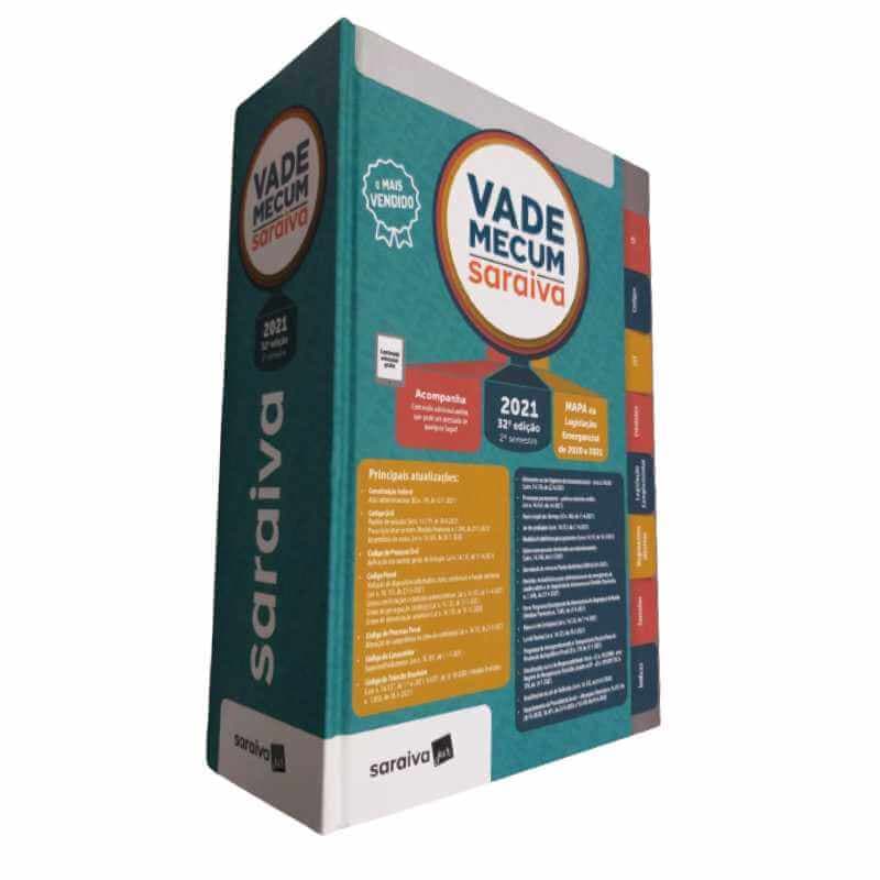Vade Mecum Saraiva Tradicional 2021 32ª Edição 2º Semestre Com MAPA da Legislação Emergencial de 2020 e 2021