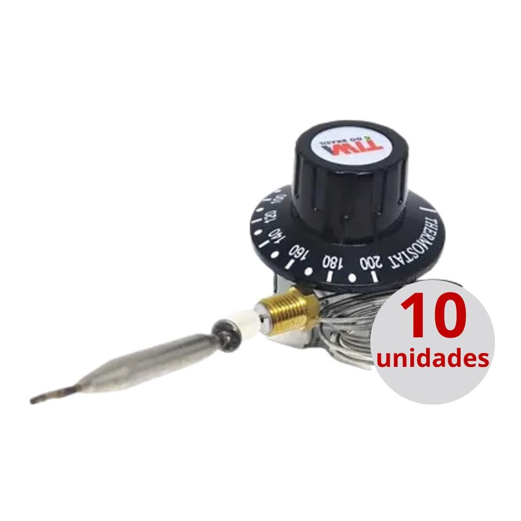 Kit 10 Termostato Tiwa 30a 50/200o C/Bucha Fritadeiras Forno