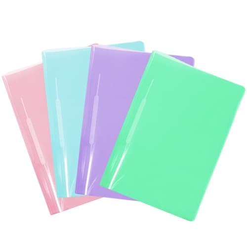 Pasta C/ Presilha Grampo Trilho A4 Oficio Candy Color