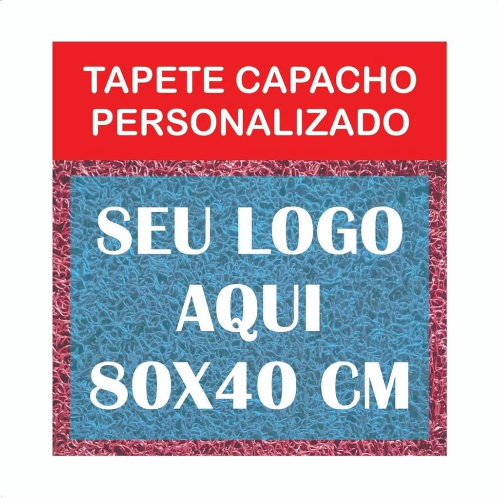 Tapete Capacho 80x40 Personalizado Loja Empresa Logotipo entrada porta comercio