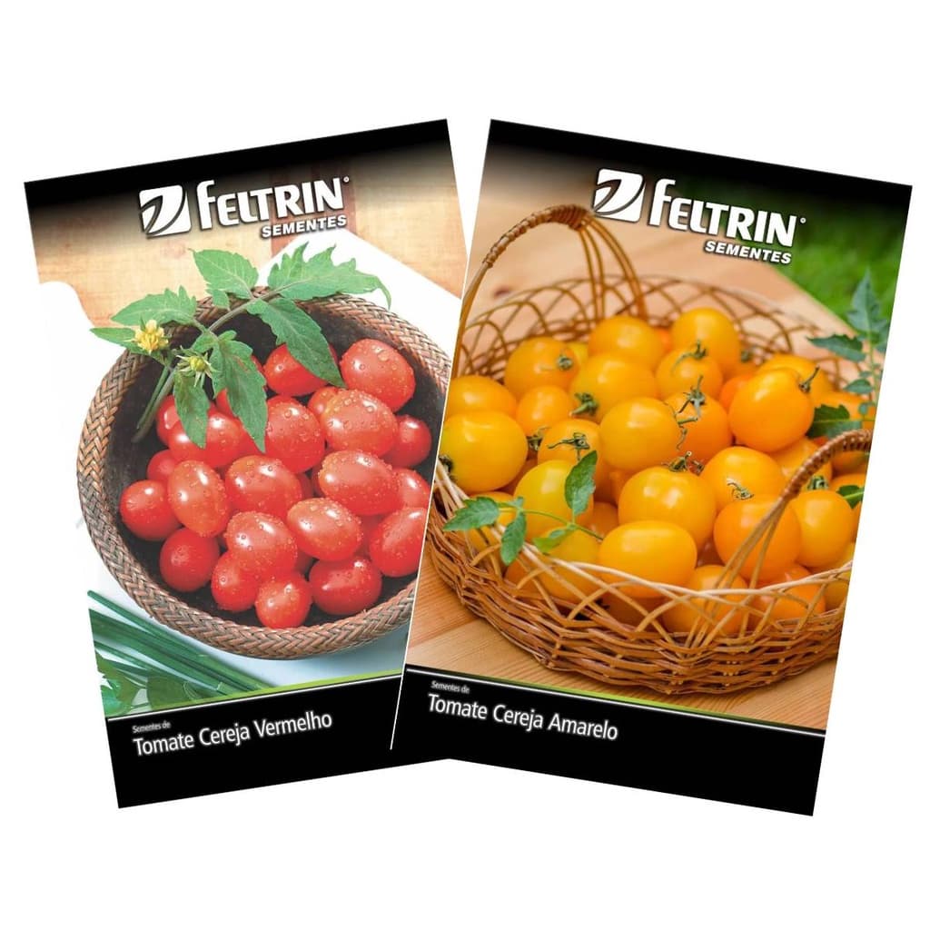 Kit Sementes de Tomate Cereja (Vermelho e Amarelo) FELTRIN