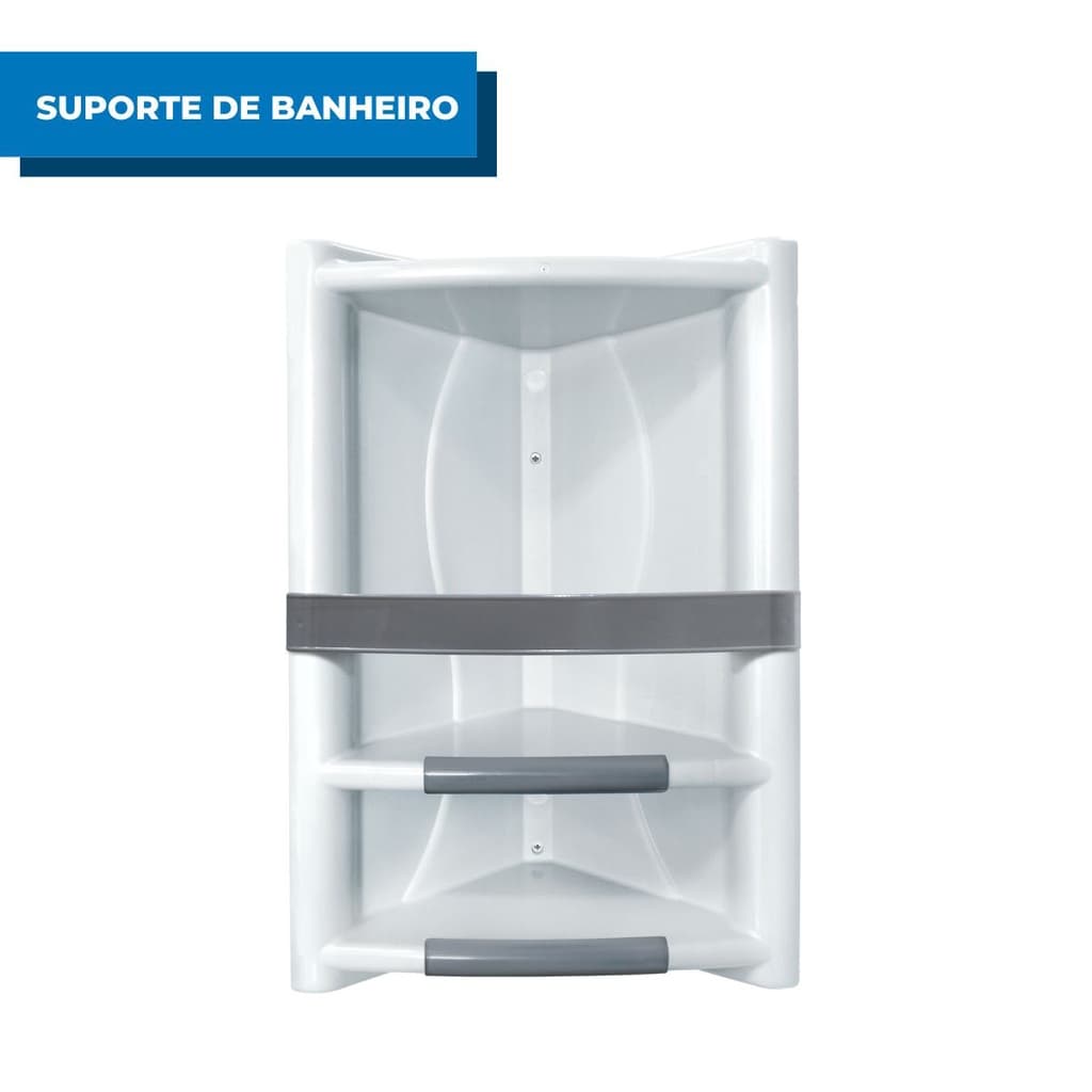 Suporte Porta Shampoo Condicionador Sabonete Branco de Parede Banheiro Box Cantoneira