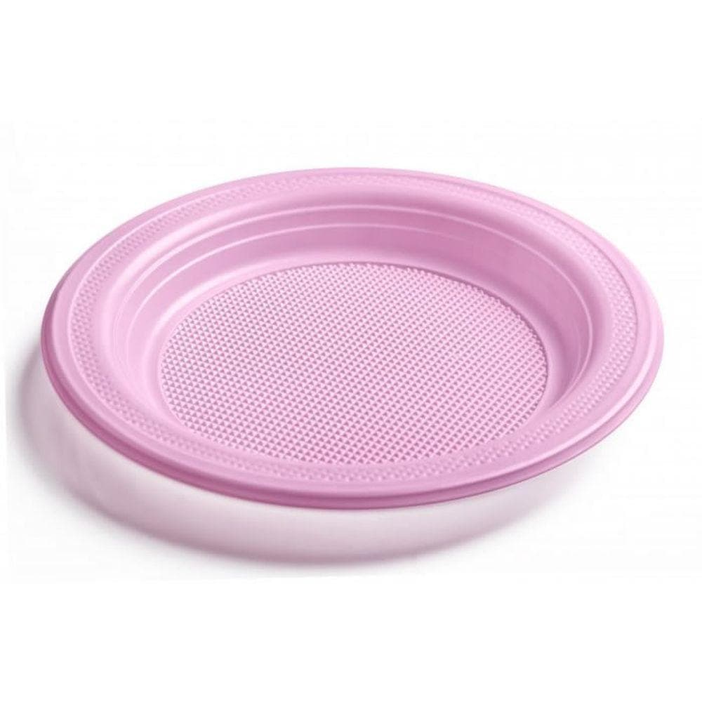 PRATO FESTA 15CM ROSA (C/10)