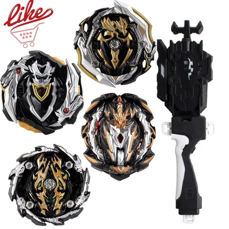 GT Beyblade Burst Metal Preto Edição Limitada Gyro Lançador Grip GT Toys for Children B-150 B-129 B-131 B-153 B-134
