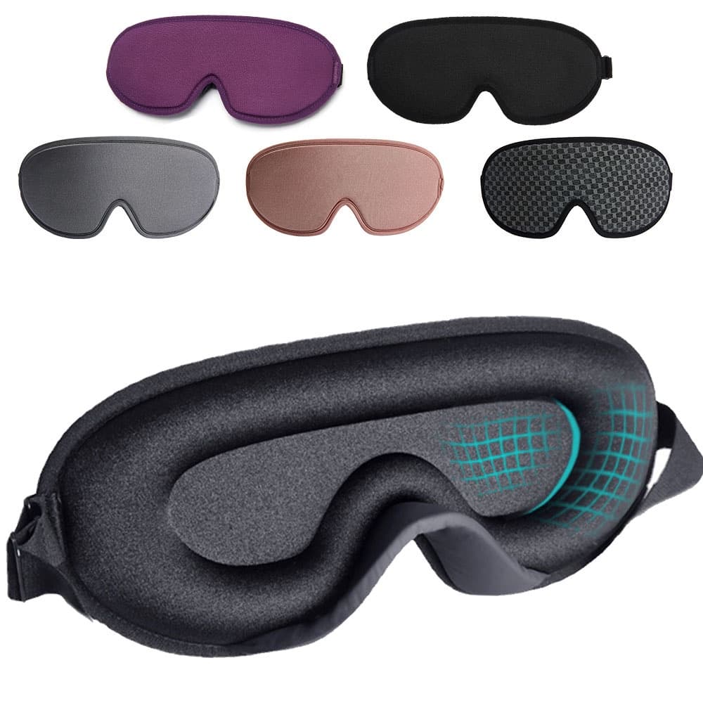 3d Espuma De Memória De Seda Máscara De Sono Macio Feminino Masculino Olho Remendos Conforto Design Tridimensional