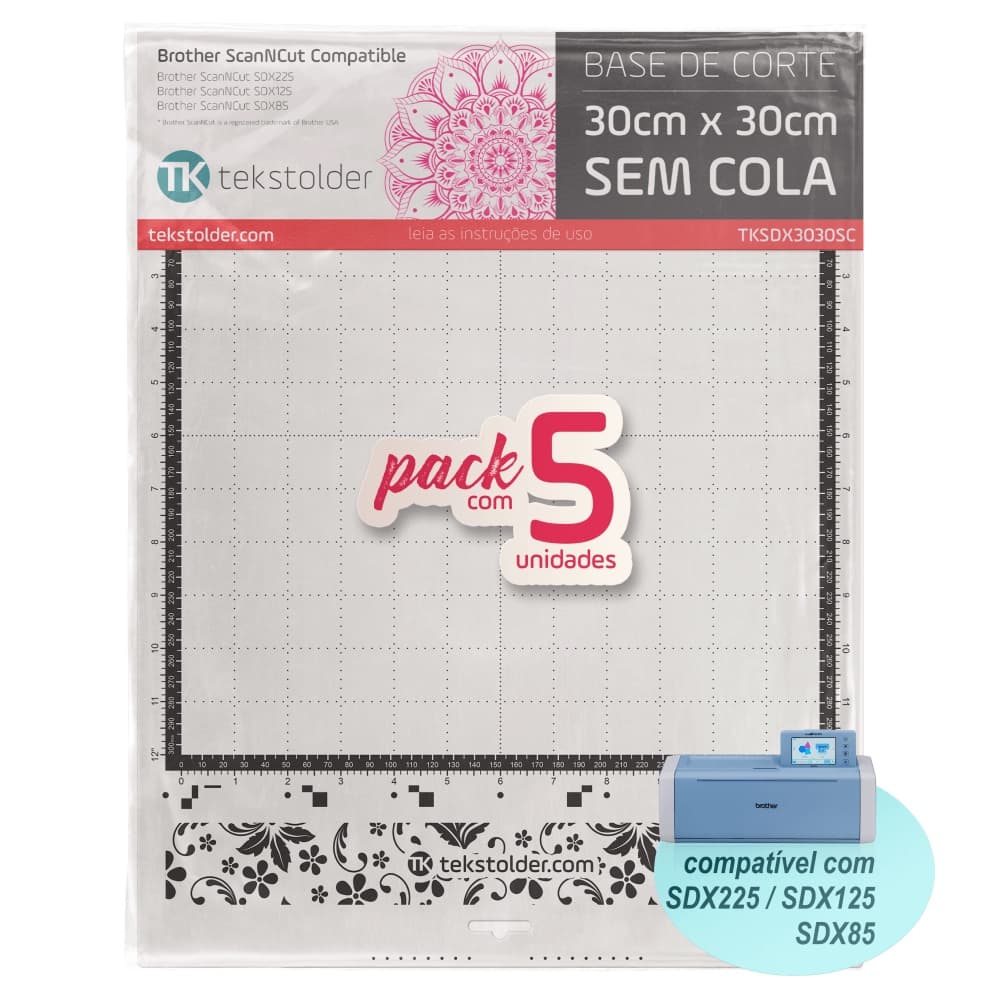 Kit com 5 Bases De Corte 30x30 Brother ScanNCut SDX (sem cola)