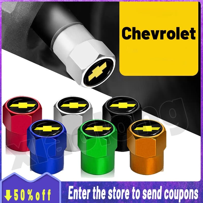 [Promo] 4 Pçs/Set Com O Logotipo Do Carro Válvula De Pneu De / Válvula Do Pneu Do Roda / válvula de pneu Para Chevrolet