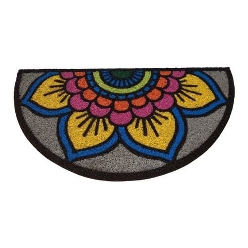 Tapete Capacho 80x40 Divertido Mandala Meia Lua Decor Lar entrada