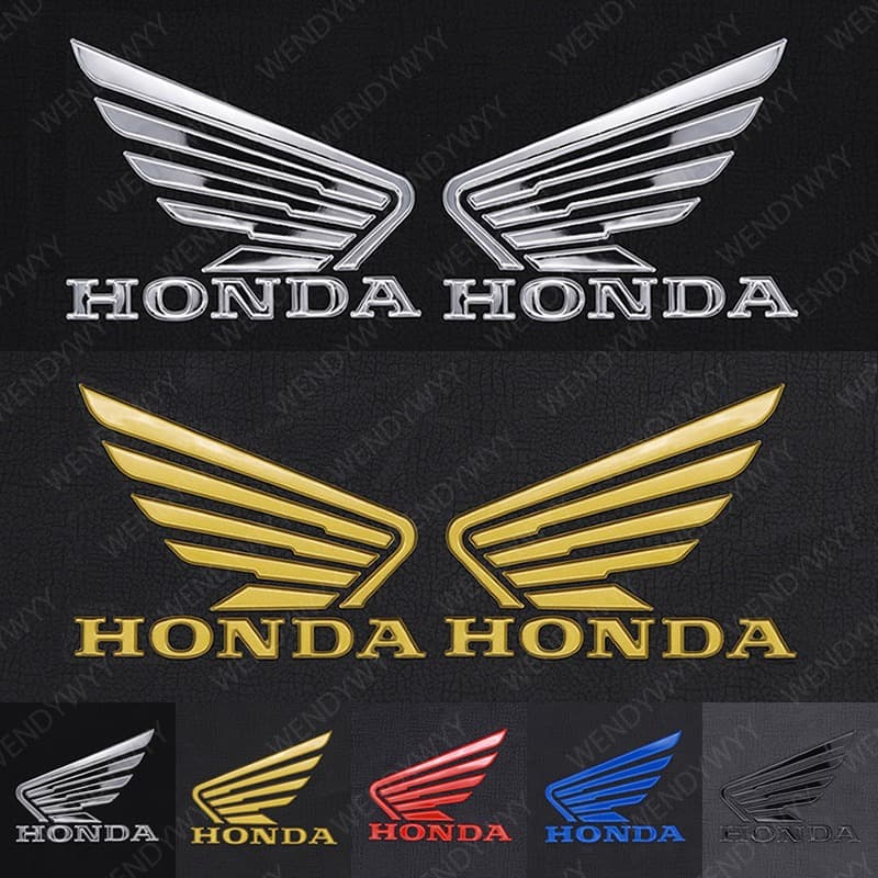 Asas Honda Esquerda E Direita 3M Plástico 3D De Borracha Macia Logotipos Emblema Adesivo Para Decalques Modificados De Motocicleta