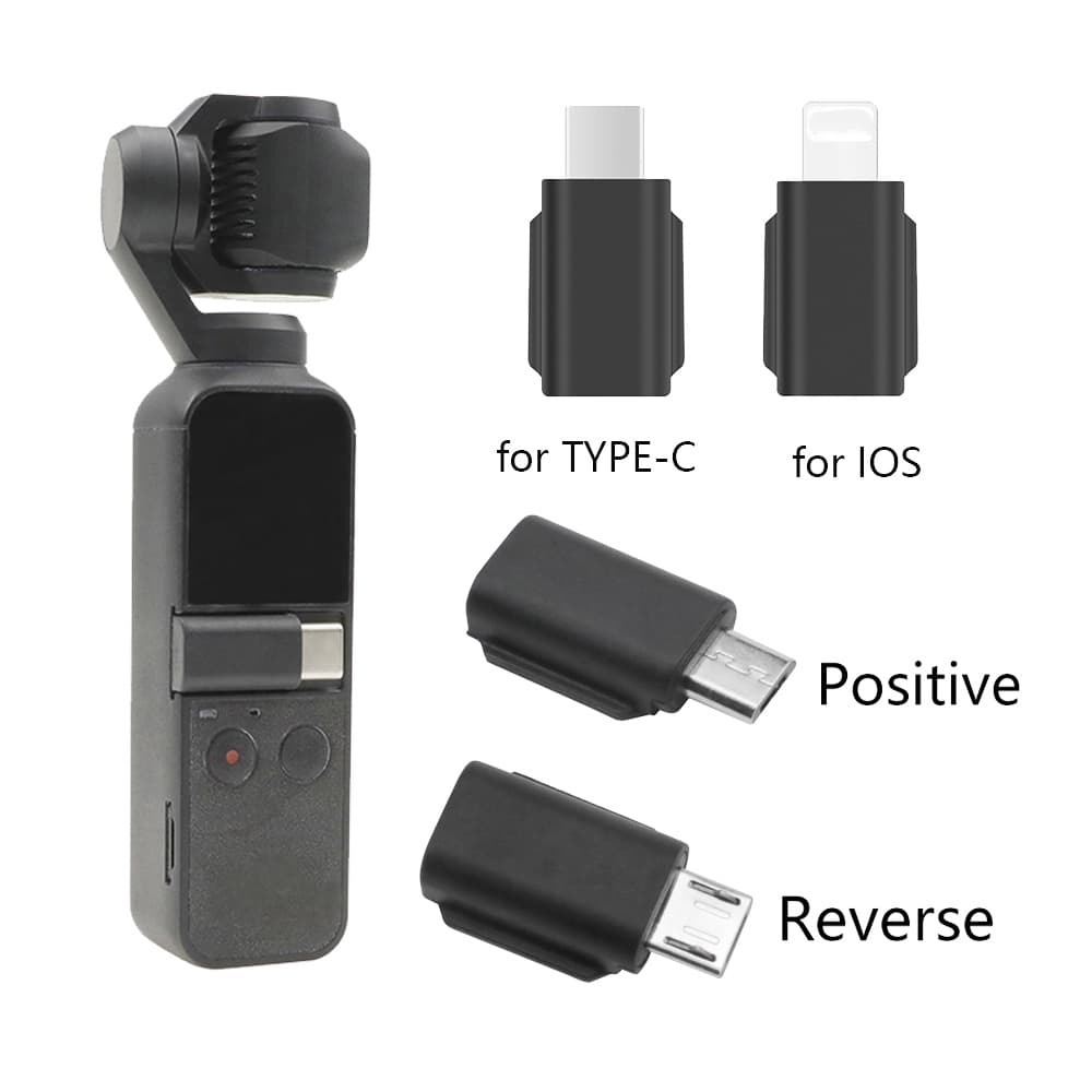 Micro USB Para DJI Osmo Pocket 2 TYPE-C IOS Smartphone Adaptador Telefone Conector De Dados Interface Handheld Cardan Câ