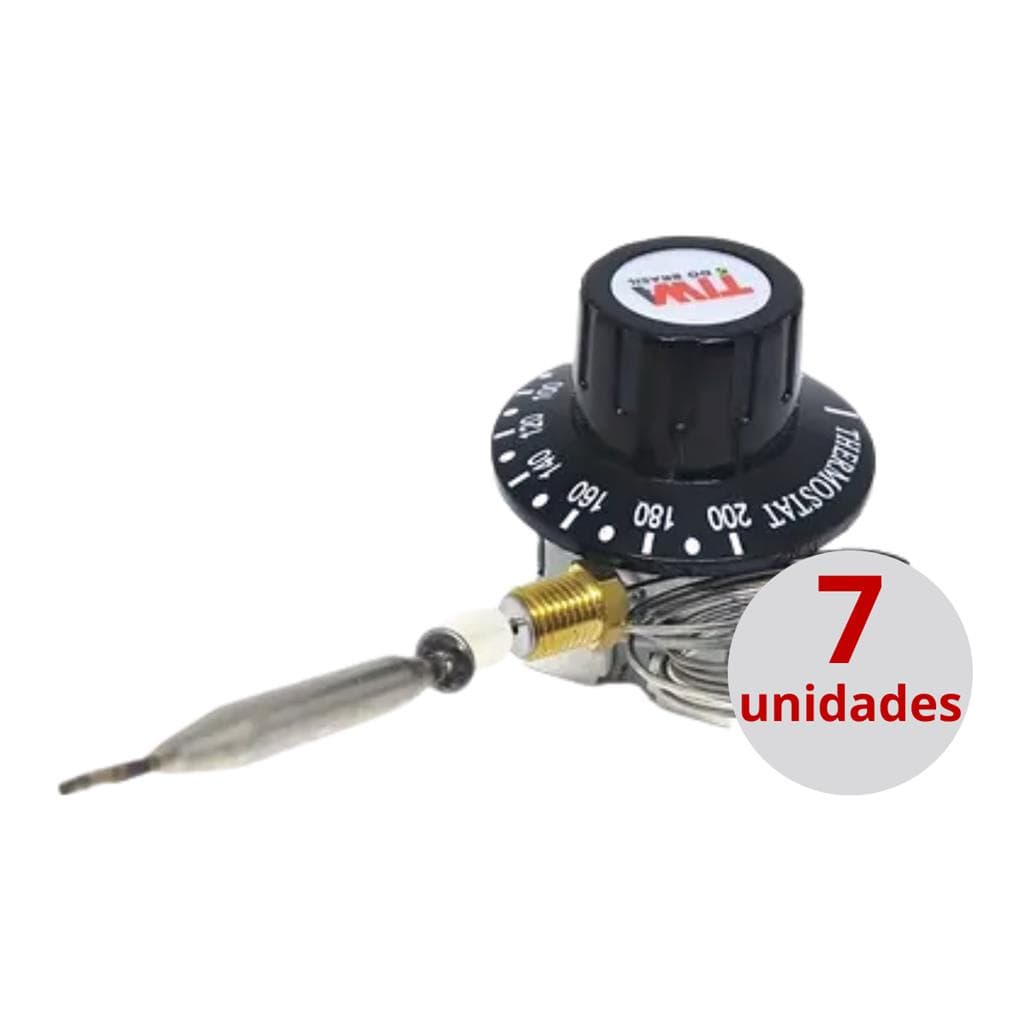 Kit 7 Termostato Tiwa 30a 50/200o C/Bucha Fritadeiras Fornos