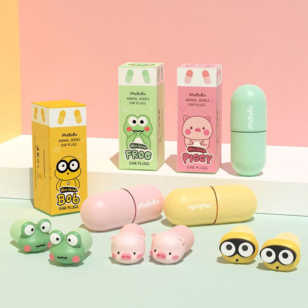 Protetores Auriculares Macios E Lentos Com Redução De Ruído Fofos Em Forma De Desenho Animado Anti-Tampões Para Estudantes À Prova De Som