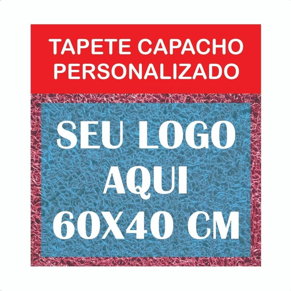 Tapete Capacho 60x40 Personalizado Empresa Loja Com Logotipo entrada comercio porta