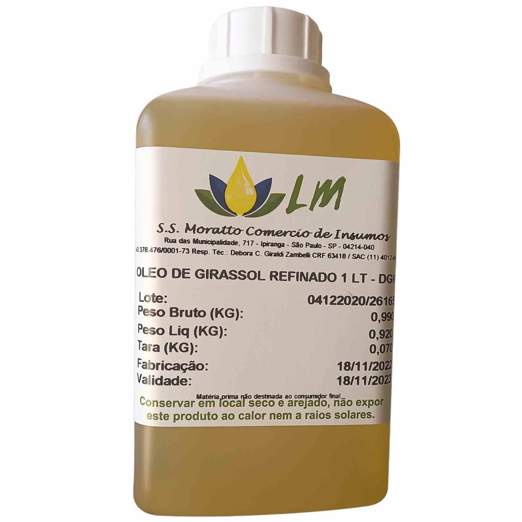 Distriol Oleo De Girassol Vegetal Refinado 1 litro