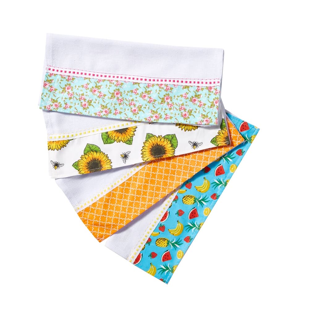 Pano De Prato Barrado Atacado Premium Kit Com 10 Peças