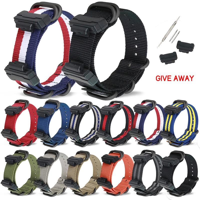 ZULU kit De Cinto De Conversão De Pulso De nylon Tecido , Adequado Para Acessórios SHOCK 16mm + Pulseira De Relógio Com Tela Extensa À Prova D'água