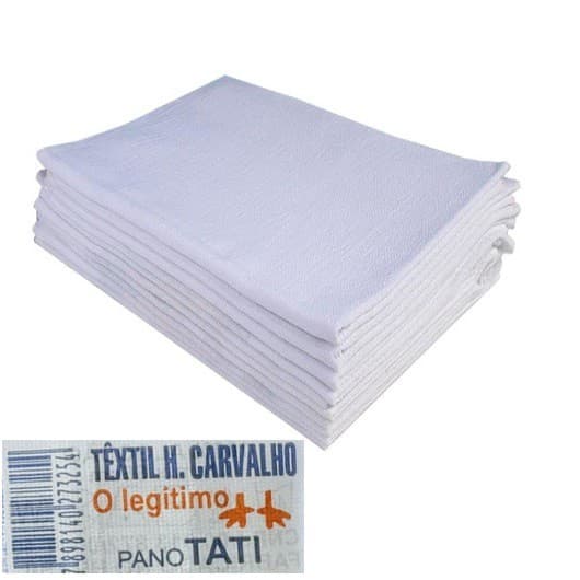 Pano De Prato Branco O Legitimo Kit Com 10 Peças