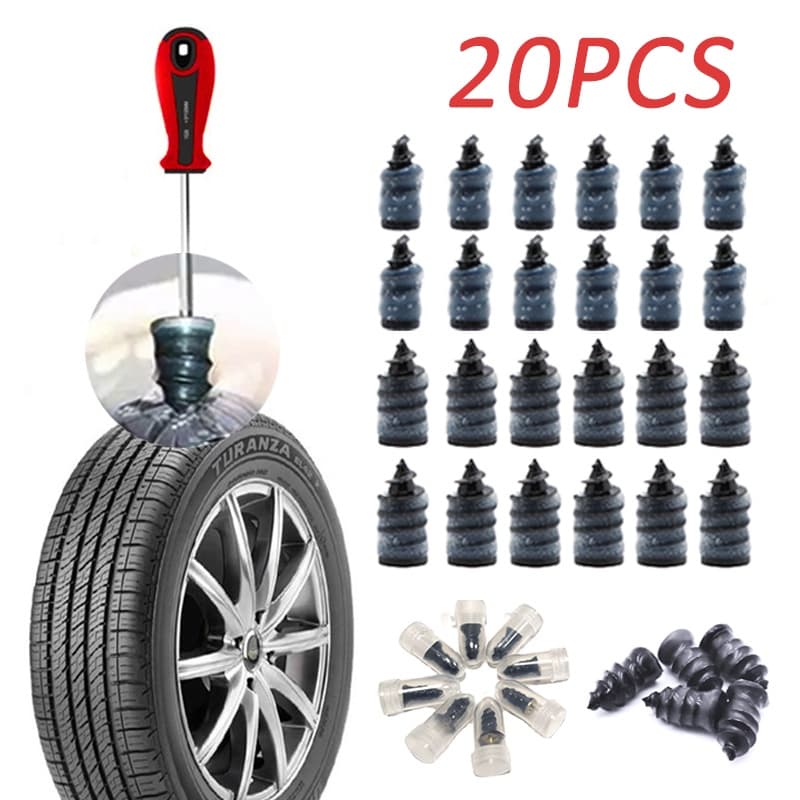 Conjunto De Reparo De Pneus A Vácuo Kit De Unhas Para Rodas Carro Scooter De Motocicleta Ferramenta Sem Câmara De Borracha