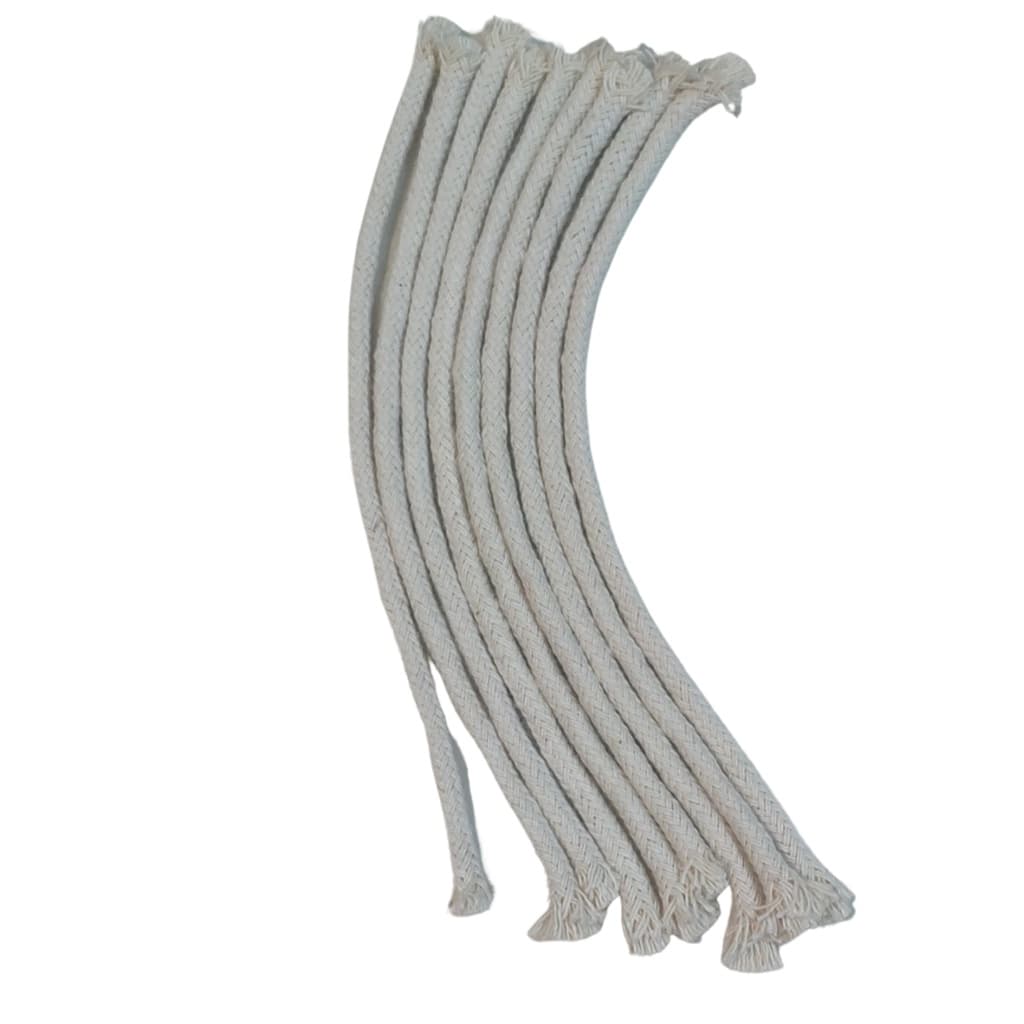 Pavio para Lamparina Tocha Lampião Algodão 5mm com 10Un de 20cm