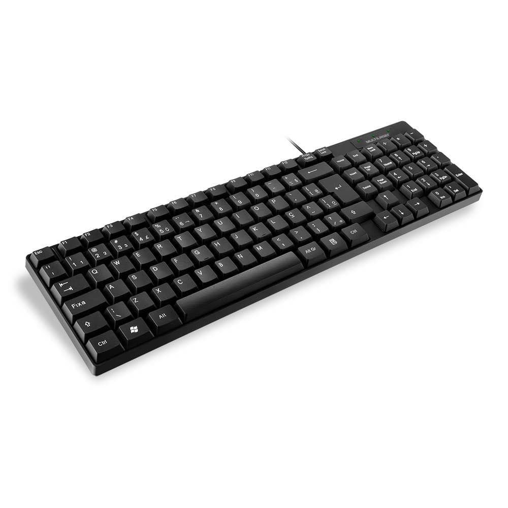 Teclado Básico Slim Preto Multilaser  Usb - TC193