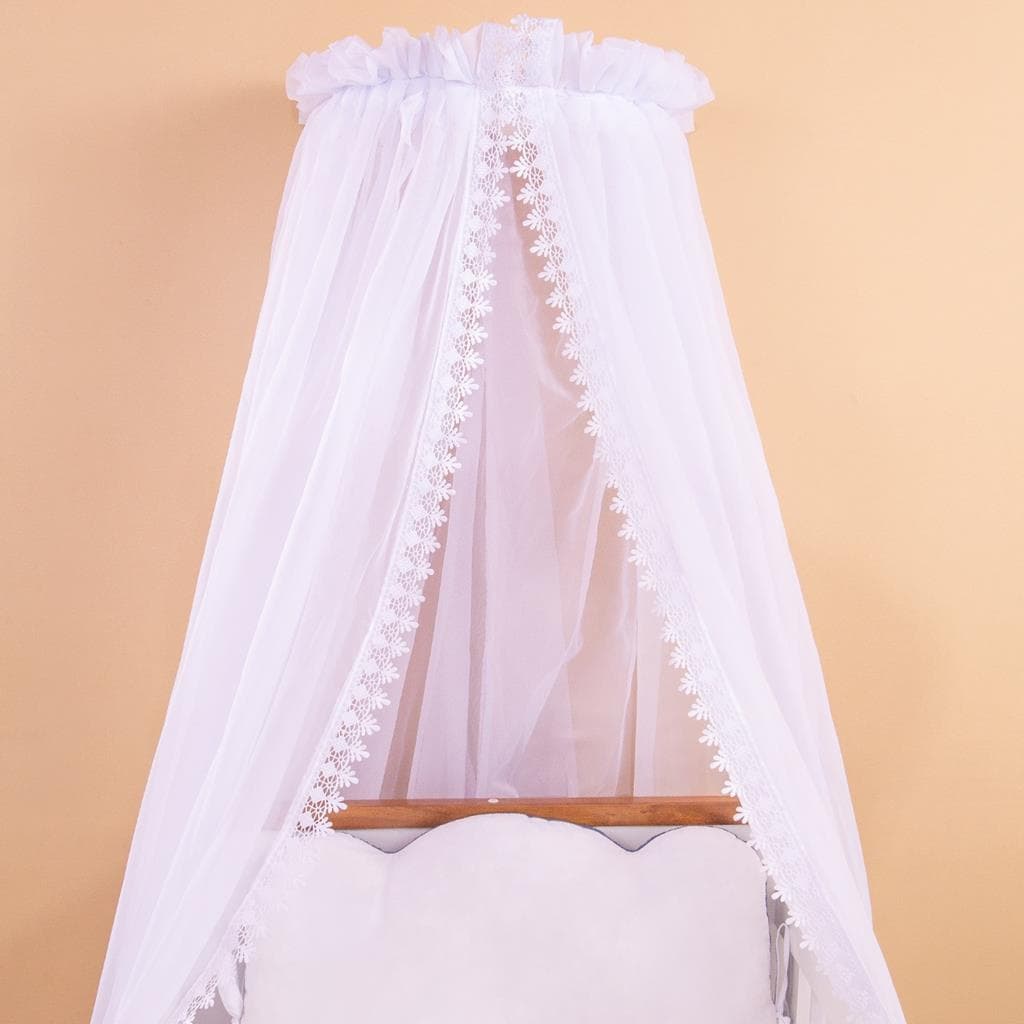 Mosquiteiro de Voil para Dossel de Parede Berco Quarto Bebe