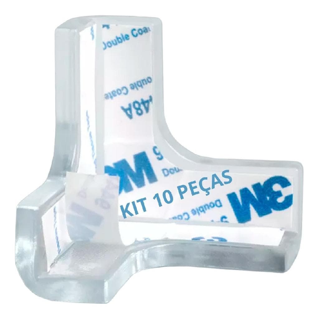 Vittak Kit Protetor Quina Bebê Idoso Mesa Canto Móveis Cantoneira Adesivo Silicone Impacto