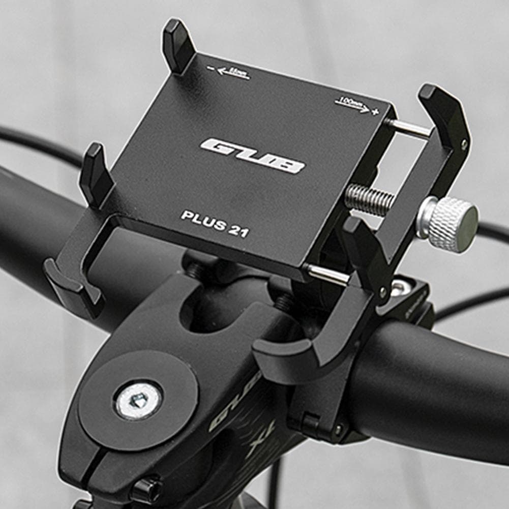 GUB PLUS 21 Motorcycle Bike Phone Holder Aluminum Alloy Cell Phone Holder Bracket Rotatable Adjustable Anti-slip Cycling