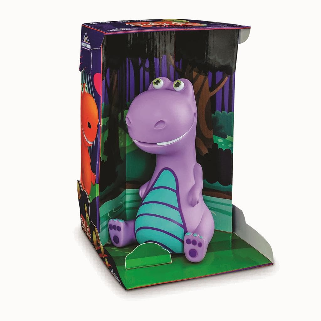 COFRINHO DINOSSAURO REX TIRANOSSAUR0 BABY ROXO - ADIJOMAR